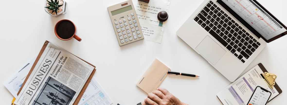 Small business owner with QuickBooks